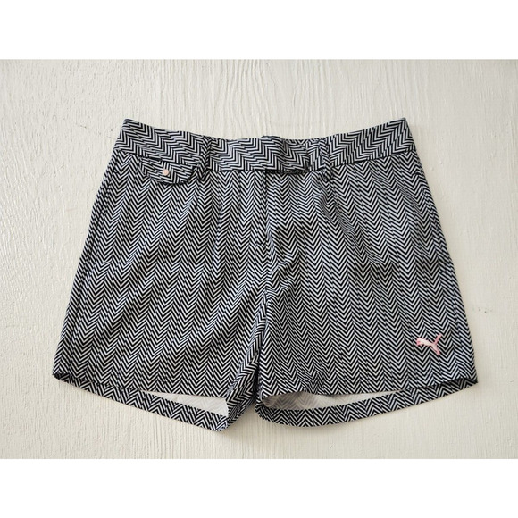 Puma Women's Black & White Geometric Chevron Print Outdoor Short (sample item) - Picture 1 of 8